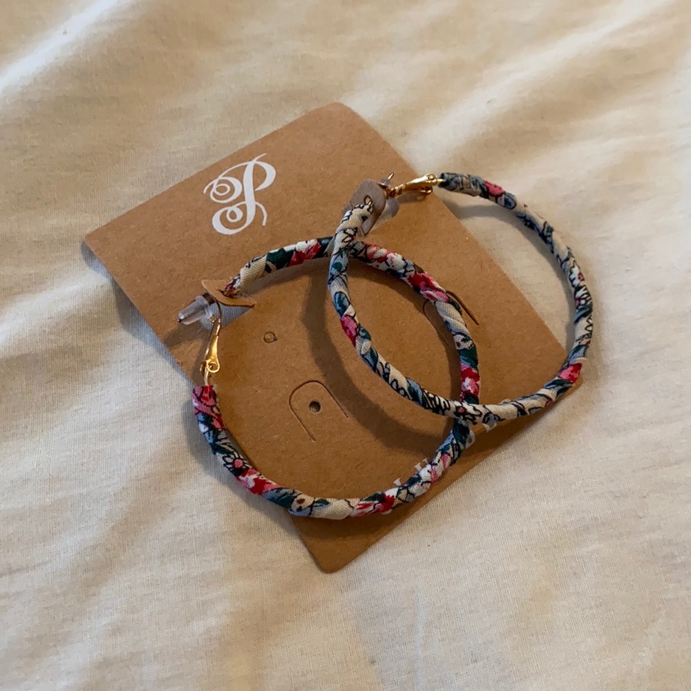 Plunder Fabric Hoop Earrings